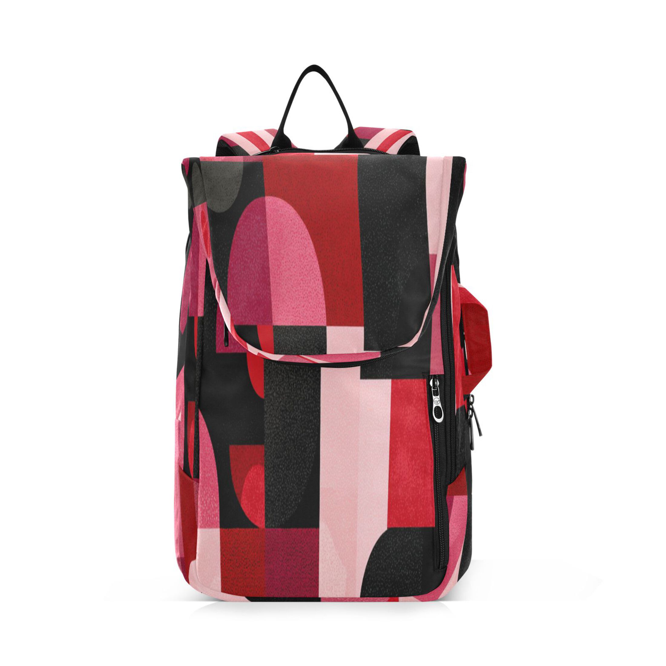 2 Racquet Holder Tennis Backpack Tennis Racket Covers Gym Bags Red and Black Record Pattern