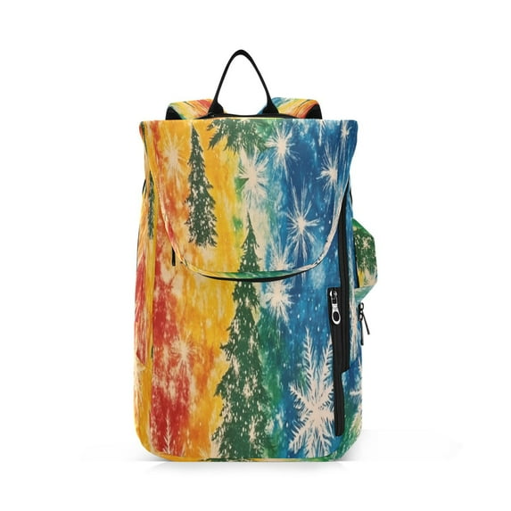 2 Racquet Holder Tennis Backpack Tennis Racket Covers Gym Bags Snowflake Rainbow