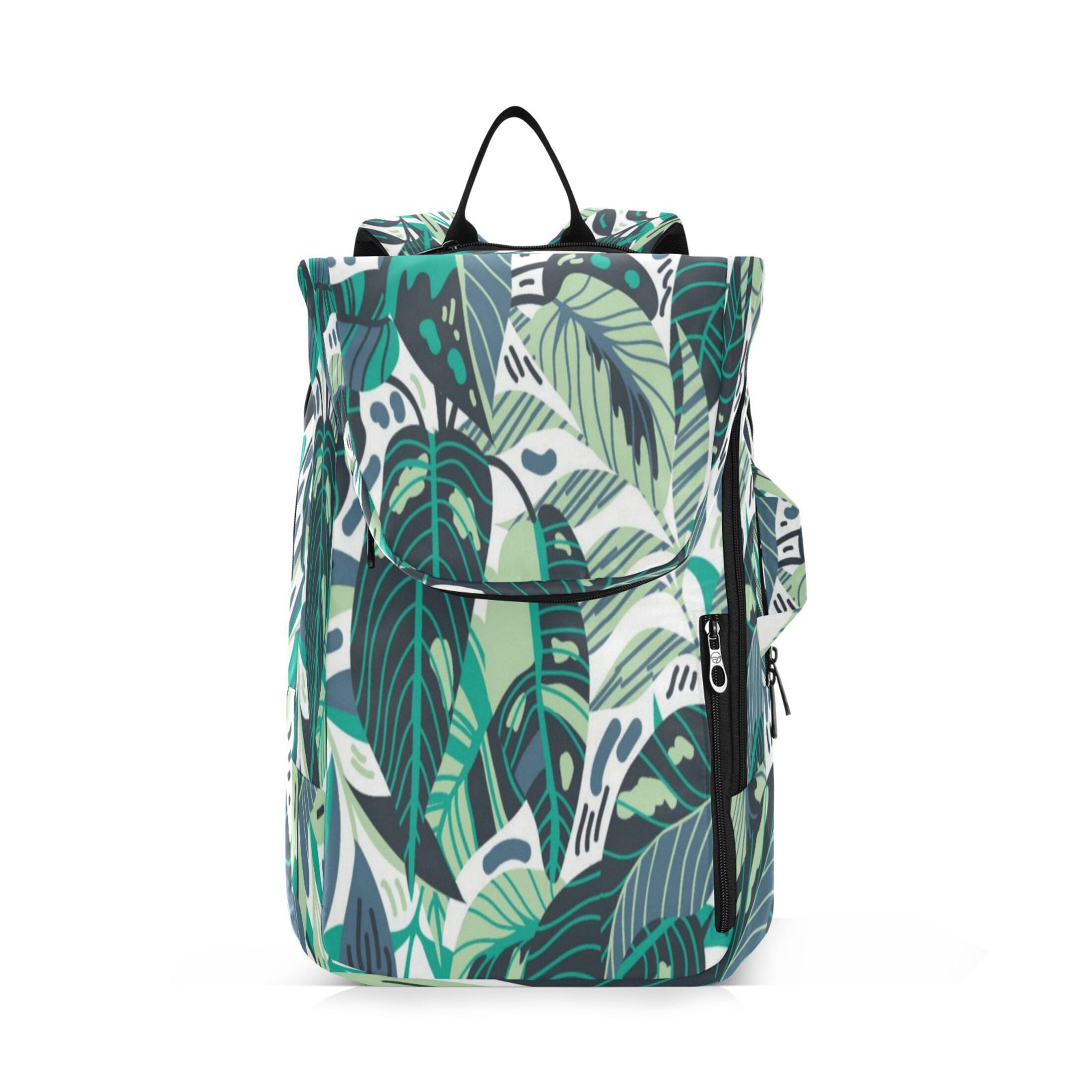 2 Racquet Holder Tennis Backpack Tennis Racket Covers Gym Bags Subdued Tropic - Artistic Tropical Pattern