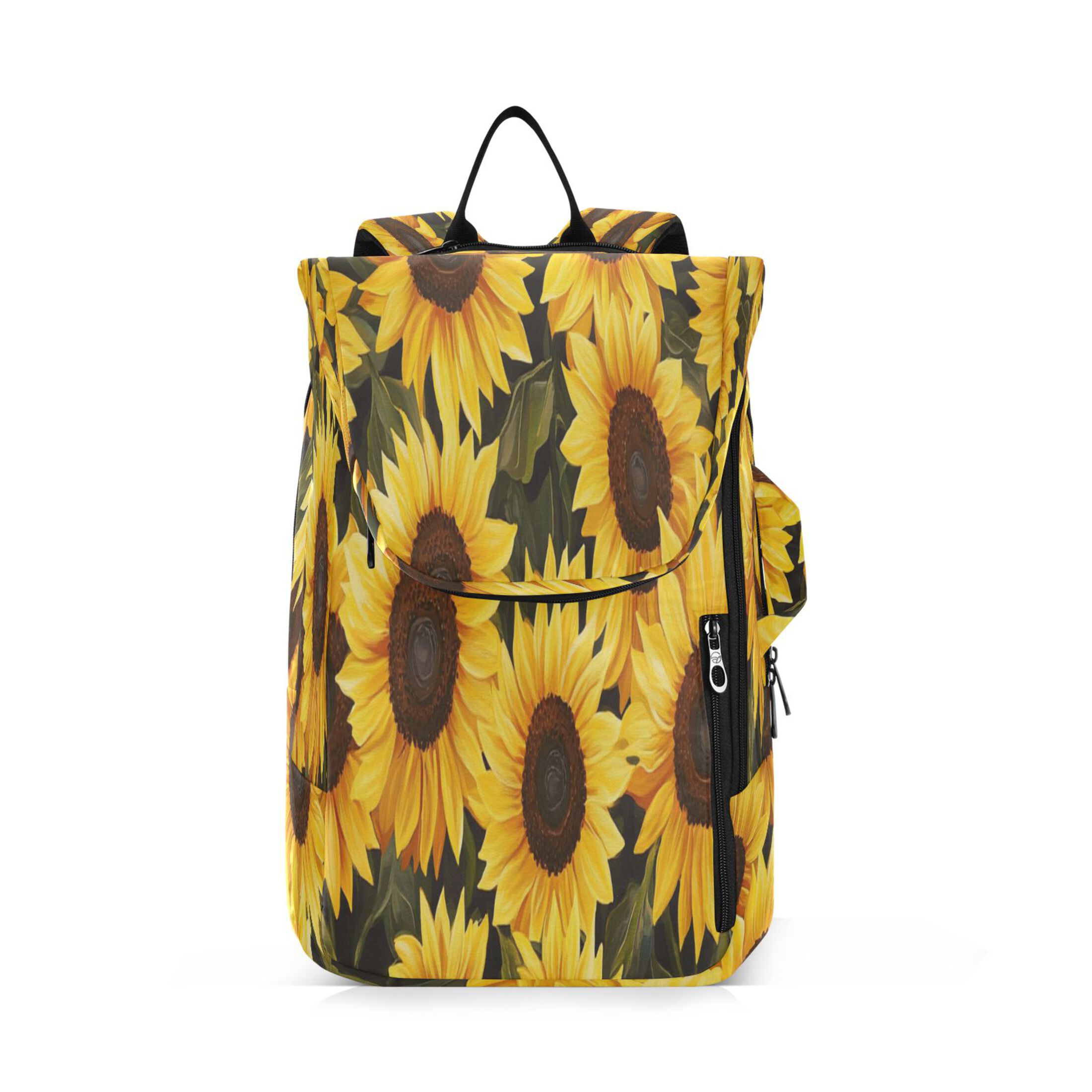 2 Racquet Holder Tennis Backpack Tennis Racket Covers Gym Bags Sunflowers Pattern