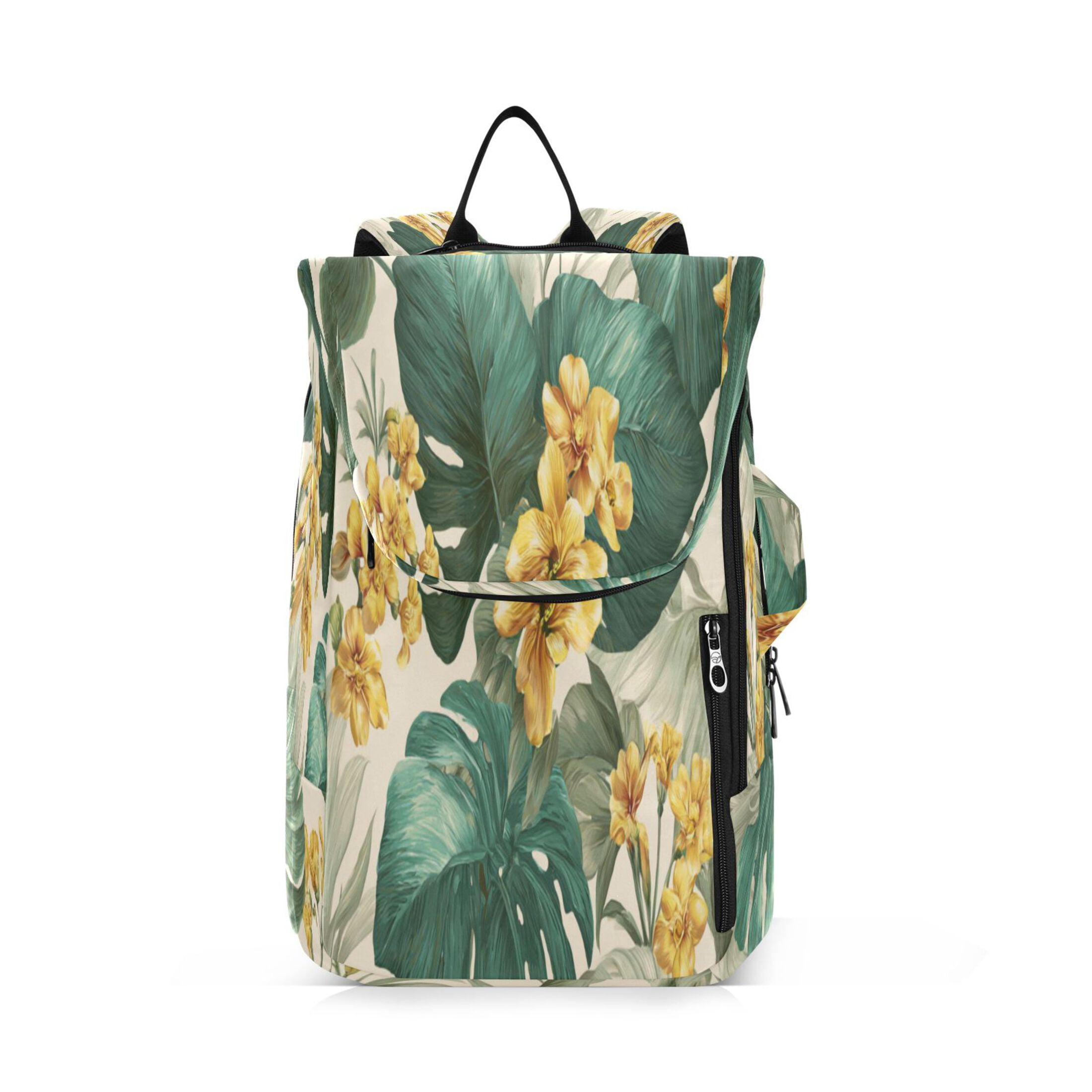 2 Racquet Holder Tennis Backpack Tennis Racket Covers Gym Bags Tropical Plants and Flowers