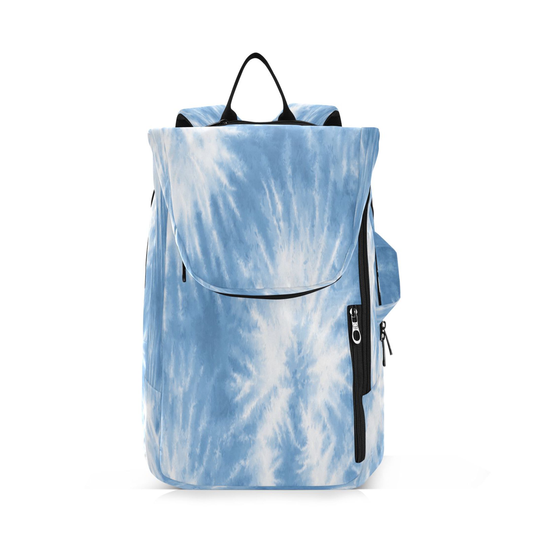 2 Racquet Holder Tennis Backpack Tennis Racket Covers Gym Bags Warm Blue Tie-dye Pattern