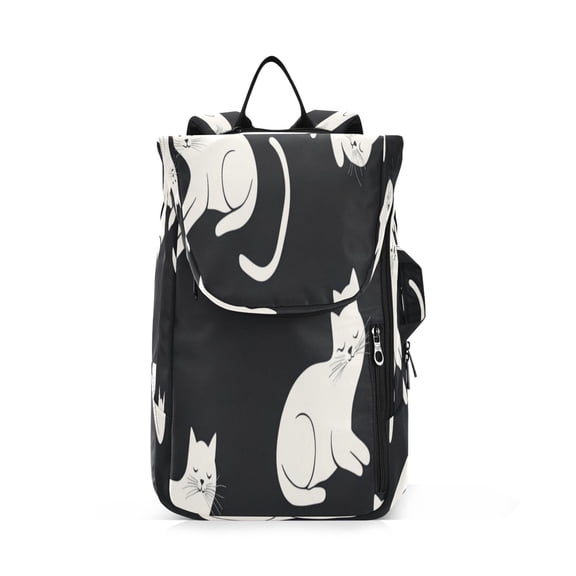 2 Racquet Holder Tennis Backpack Tennis Racket Covers Gym Bags White Cats