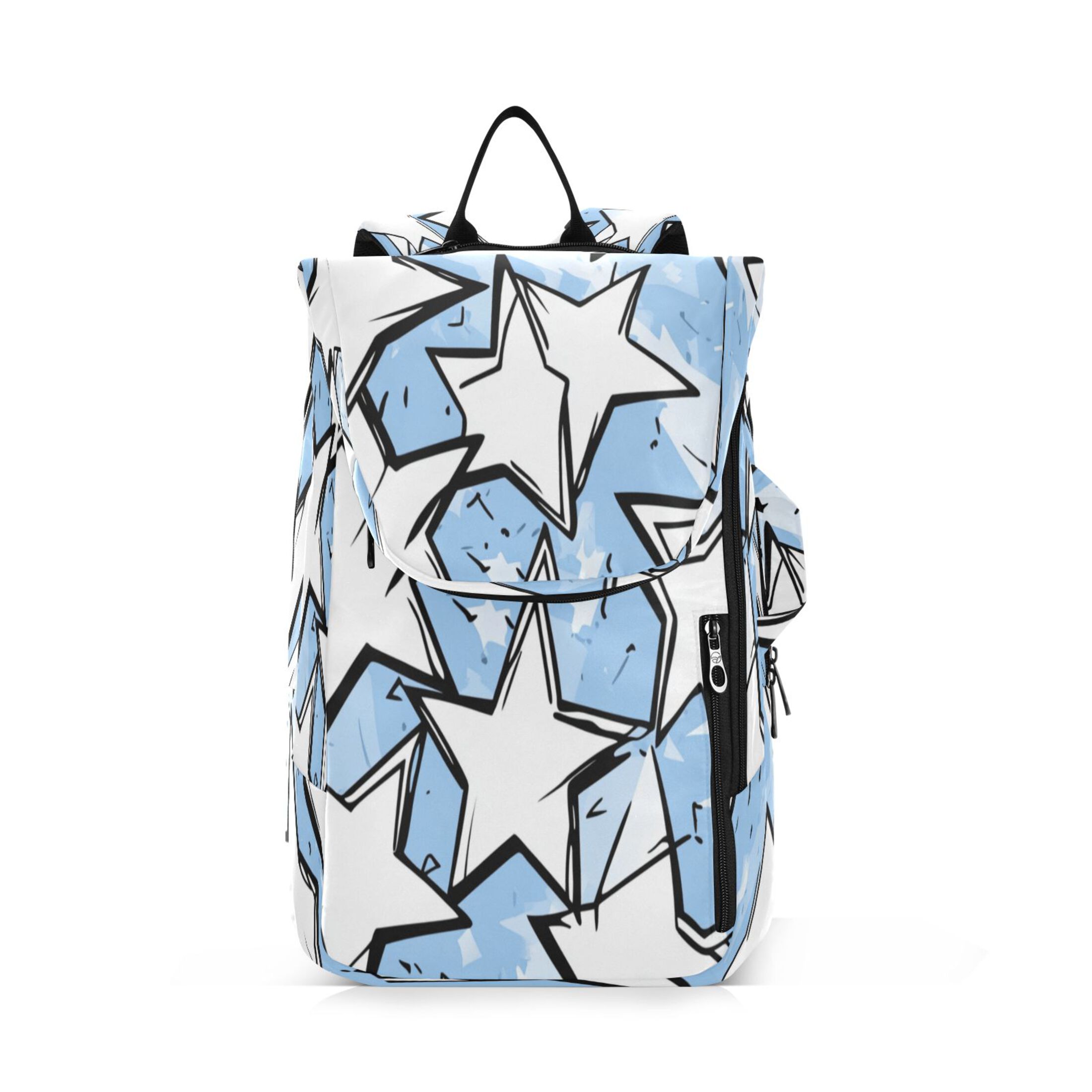 2 Racquet Holder Tennis Backpack Tennis Racket Covers Gym Bags White Stars Pattern