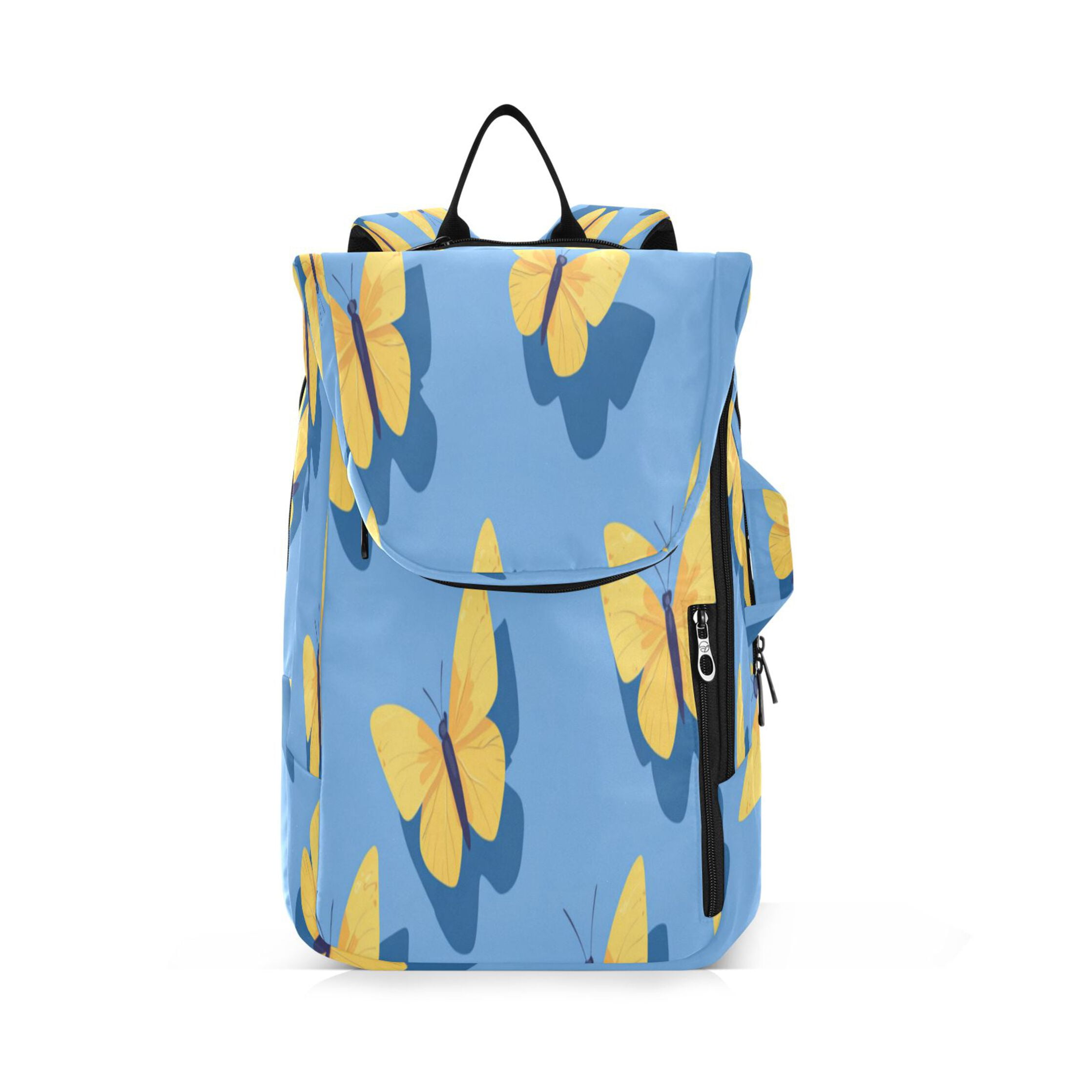 2 Racquet Holder Tennis Backpack Tennis Racket Covers Gym Bags Yellow Butterflies