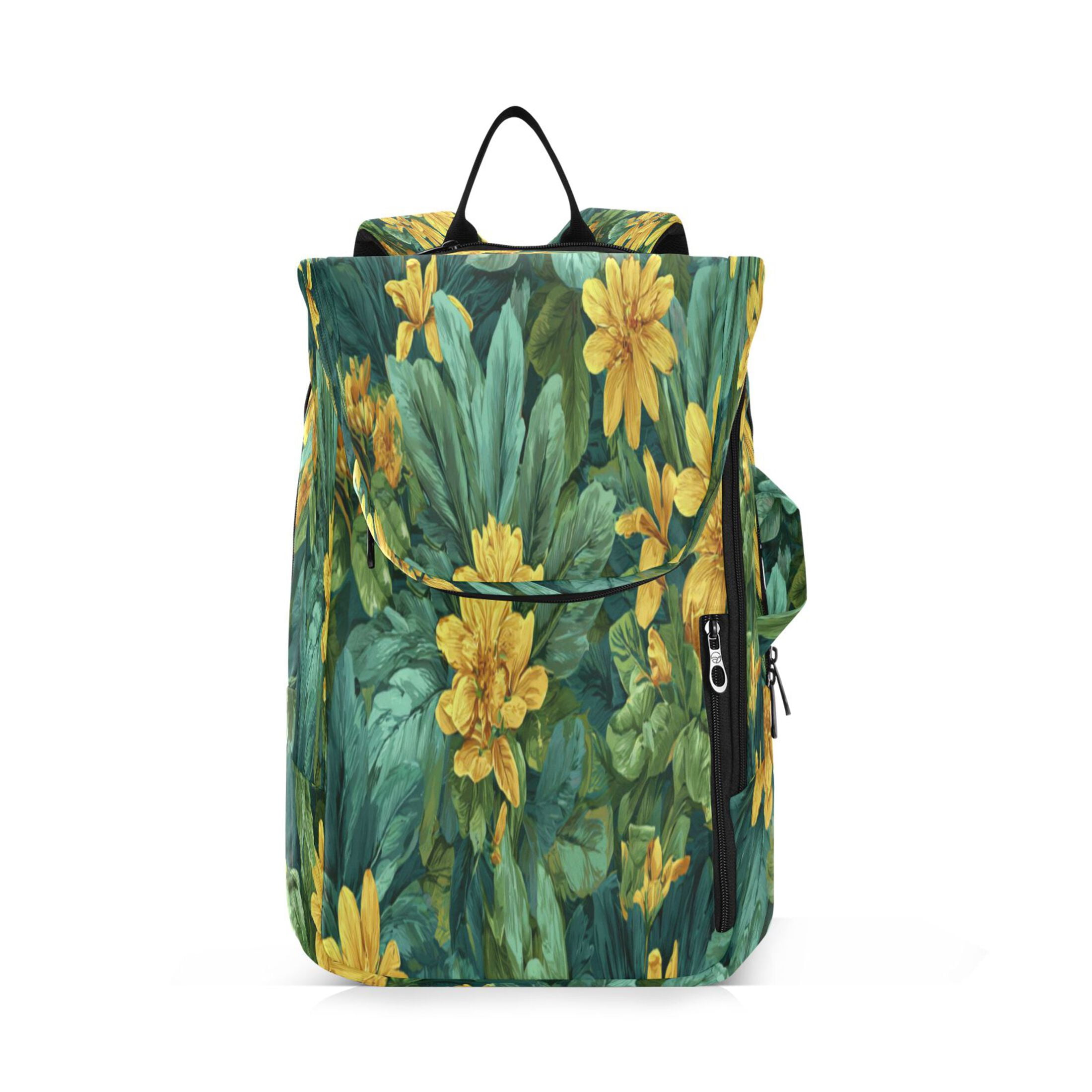 2 Racquet Holder Tennis Backpack Tennis Racket Covers Gym Bags Yellow Chrysanthemum