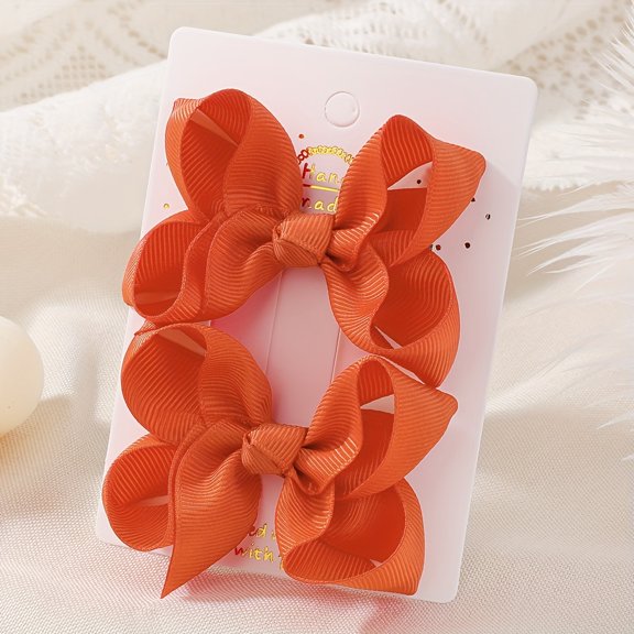 2 Random Candy Color Dress Up Bow Hair Clips Holiday Party Lady Ponytail Does Not Hurt Hair Clip Travel Style Princess Hair Additions
