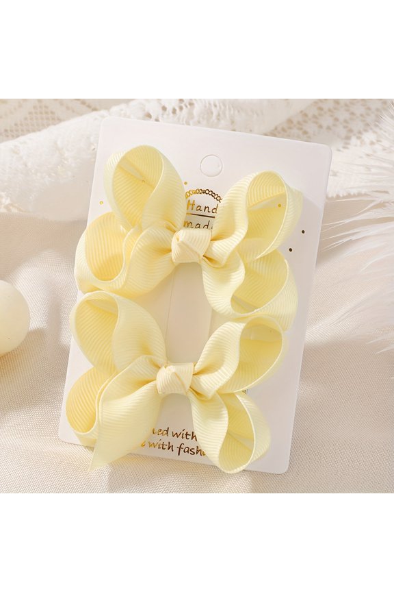 2 Random Candy Color Dress Up Bow Hair Clips Holiday Party Lady Ponytail Does Not Hurt Hair Clip Travel Style Princess Hair Additions