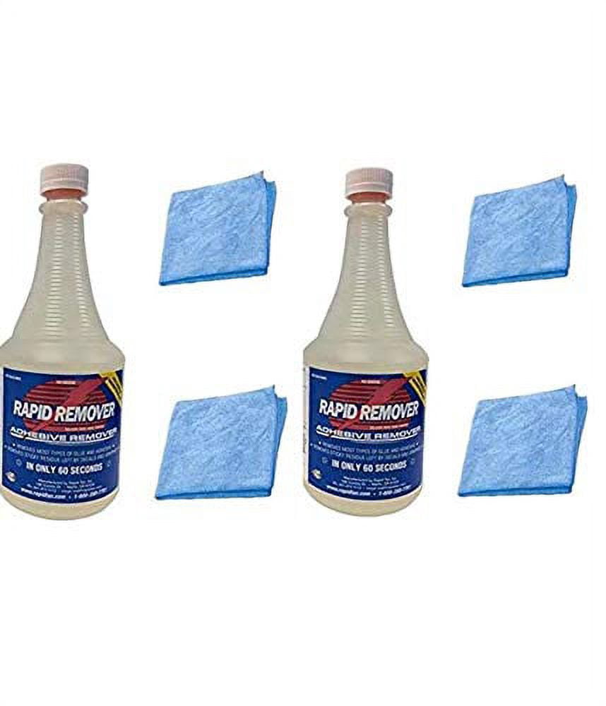 (2)- Rapid Remover Remover 32 oz. Bottle with Sprayer & Four Free Microfiber Towels