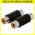 thumbnail image 1 of 2 Rca Coupler Dual Rca Connector Av Adapter Video Or Audio Rca Cable Extender, 1 of 4
