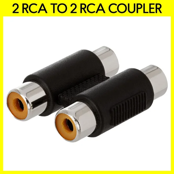 2 Rca Coupler Dual Rca Connector Av Adapter Video Or Audio Rca Cable Extender