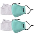 thumbnail image 1 of Travelers Club 2 Re-Usable/Washable Adult Fashion Masks with 4 Replacement Filters, 1 of 8
