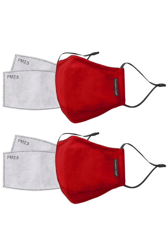 2 Re-Usable/Washable Fashion Masks with 4 Replacement Filters