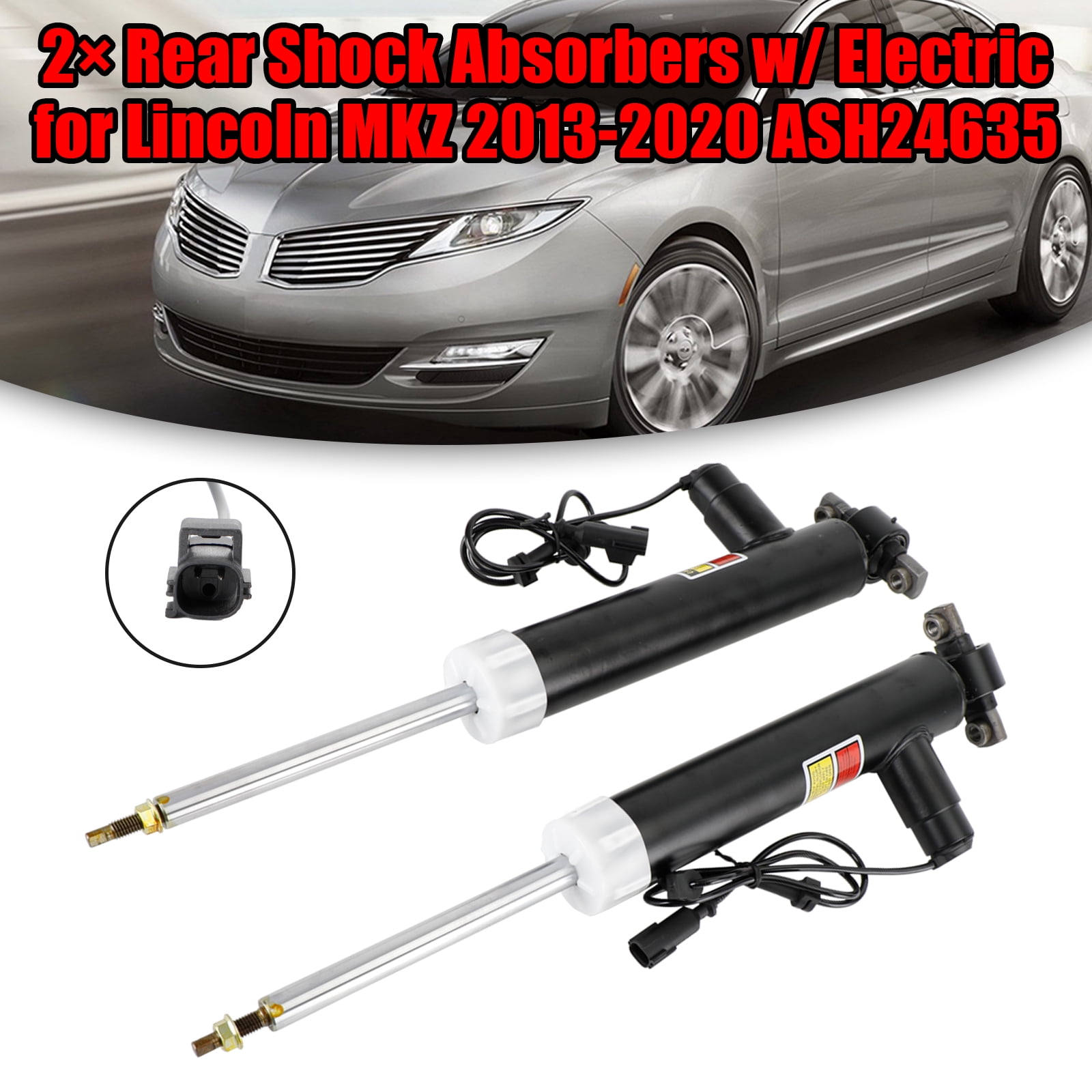 2 Rear Shock Absorbers w/ Electric for Lincoln MKZ 2013-2020 ASH24635
