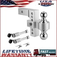 thumbnail image 1 of 2" Receiver 6" Drop/Rise Adjustable Tow Hitch Dual Ball Mount Trailer 18500 lbs, 1 of 12