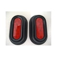 thumbnail image 1 of (2) Red 10 LED 6" Oval Stop Turn Brake Tail Lights / Black Surface Mount Boxes, 1 of 2