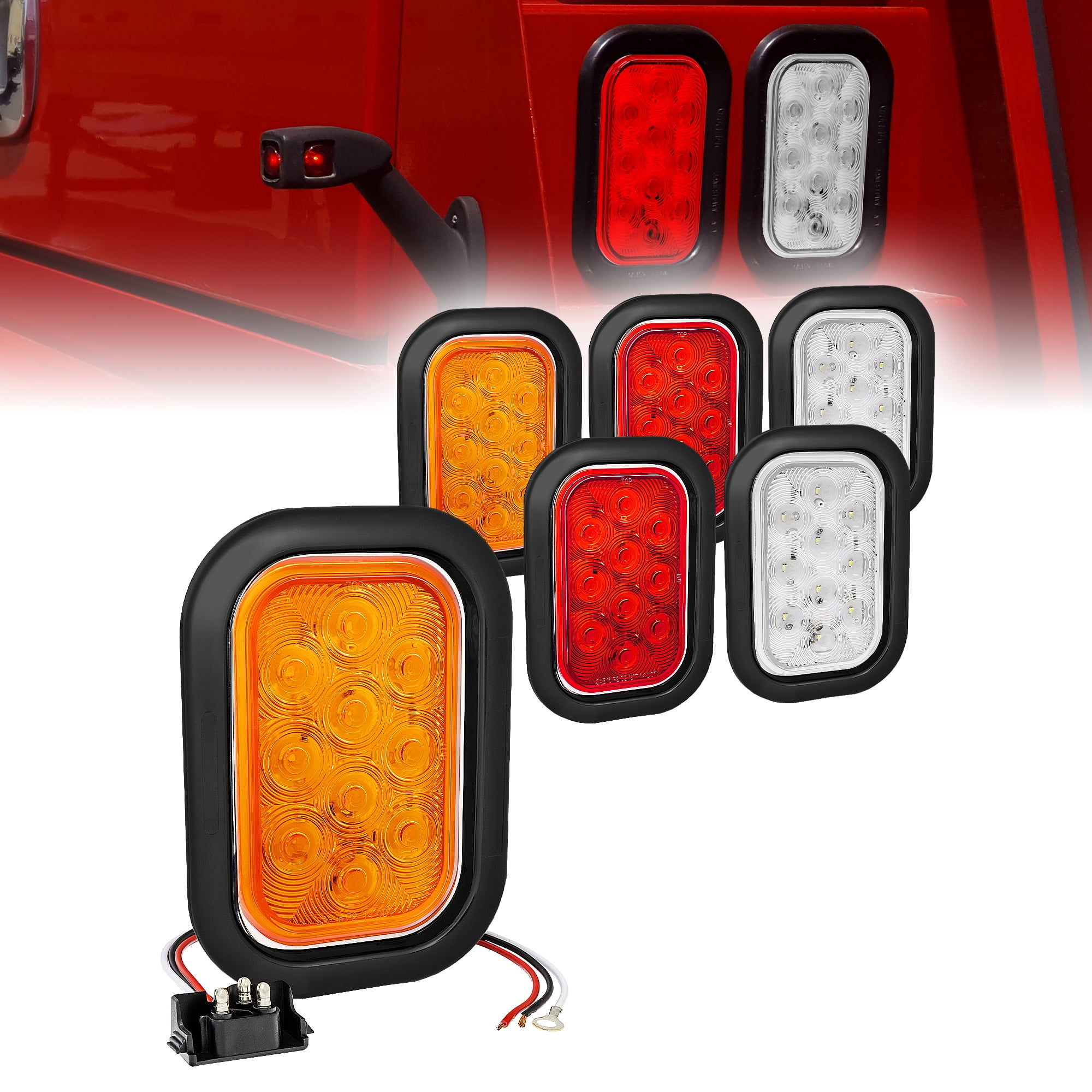 X AUTOHAUX 4-Pack Motorcycle Reflectors - Red, 56mm, Universal Fit For Harley Lower Fork & Saddlebag Covers, M6 Screw