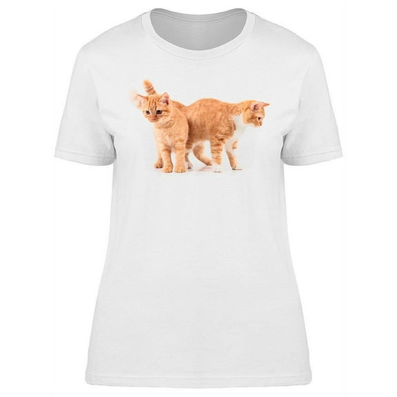 2 Red Shorthair Cats T-Shirt Women -Image by Shutterstock, Female Medium