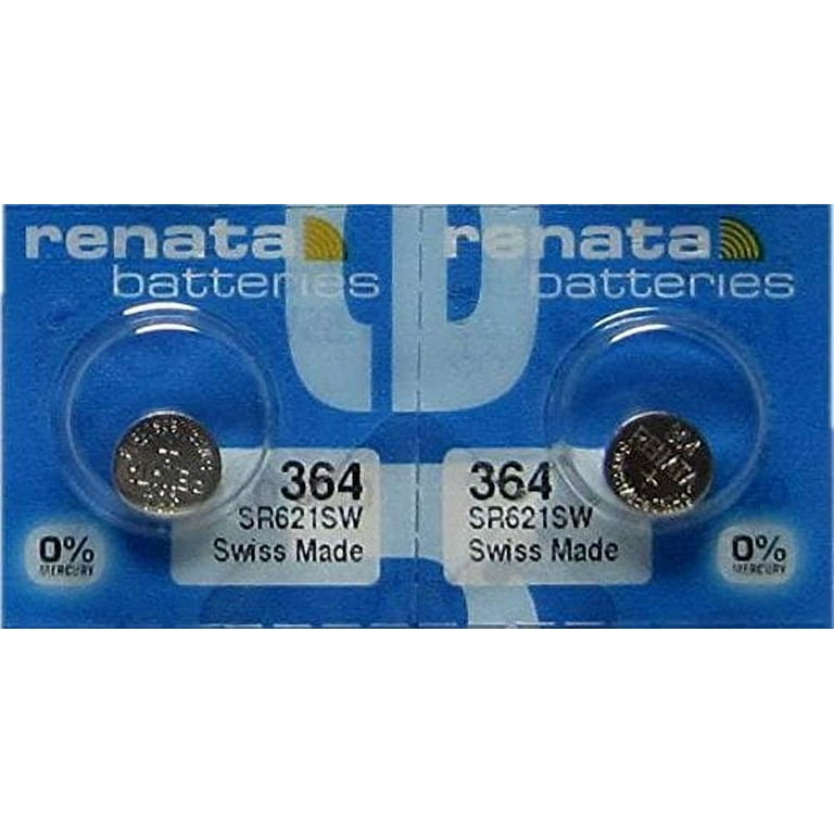 2 Renata 364 SR621SW Silver Oxide Zero Mercury Electronic