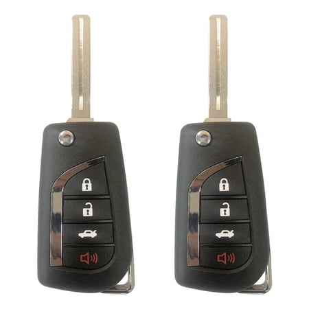 2 Replacement Flip Remote Car Key Fob for 2018 Toyota Camry HYQ12BFB H CHIP
