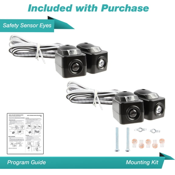 2 Replacement Garage Door Opener Safety Sensors Eyes Only for Chamberlain 820CB