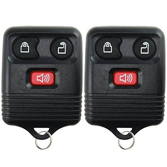 2 Replacement Keyless Entry Remote Control Key Fob Clicker 3 Button - Black