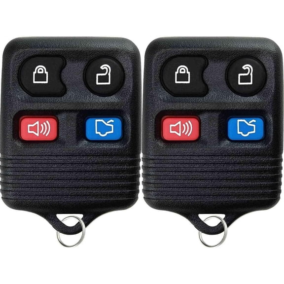 2 Replacement Keyless Entry Remote Control Key Fob Clicker Transmitter - Black