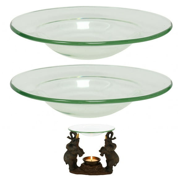 2 Replacement Large Round Dish Bowl for Tart Burners Oil Warmers 4 1/2 Diameter