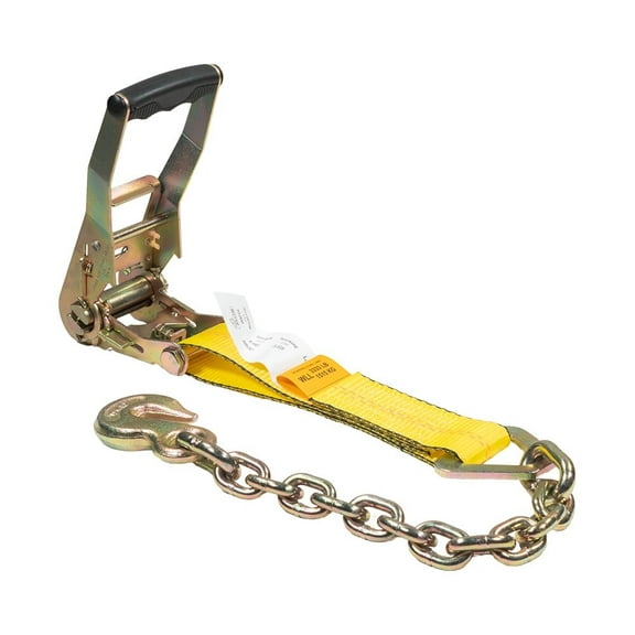 2 Replacement Ratchet with Chain Anchor for 2" Ratchet Tie-down Strap 3,333 lbs Working Load Limit, Steel Alloy Zinc Coated