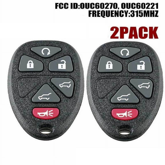 2 Replacement for 2007-2014 Chevy Tahoe Traverse GMC Yukon Remote Car Key Fob 6b