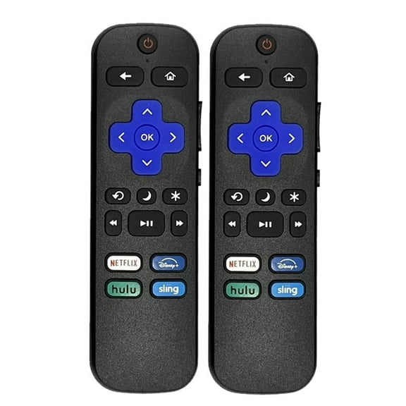 2pcs Universal Remote Controller for All Roku Smart TVs, Compatible with Hisense, Onn, Philips, Proscan, Roku Plus/Pro/Select Series, Sharp, TCL, Westinghouse Roku TV Models (Not for Roku Stick/Box)