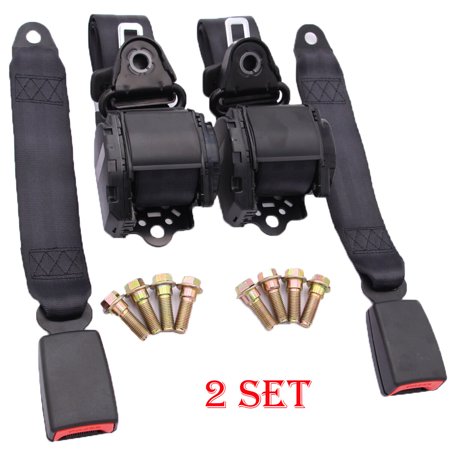 2PCS 3 Point Retractable Shoulder Seat Belts Fit for Jeep Wrangler CJ YJ 82-95