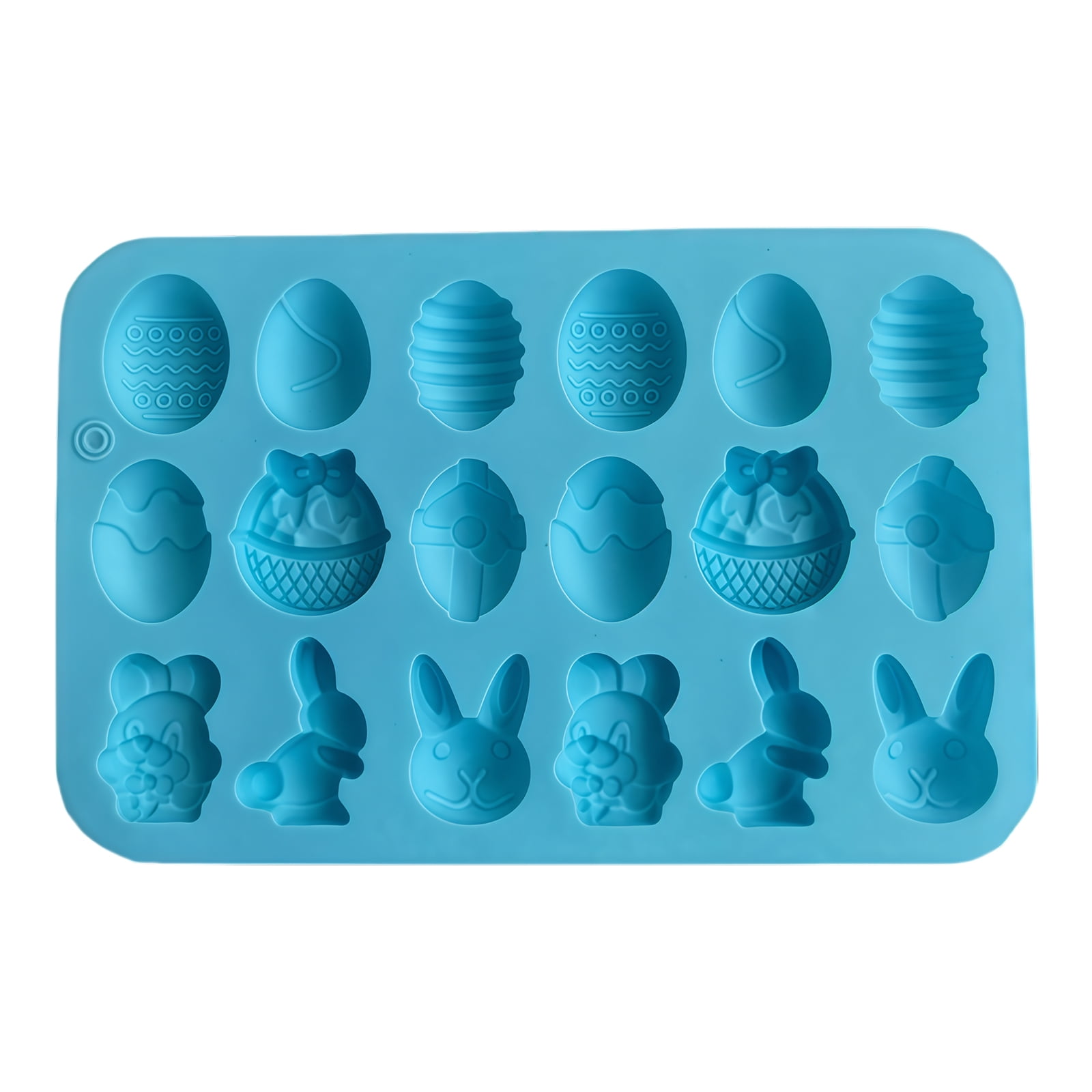 2. Reusable Silicone Easter Mold 18 Cavities Bunnies Eggs Shape ...