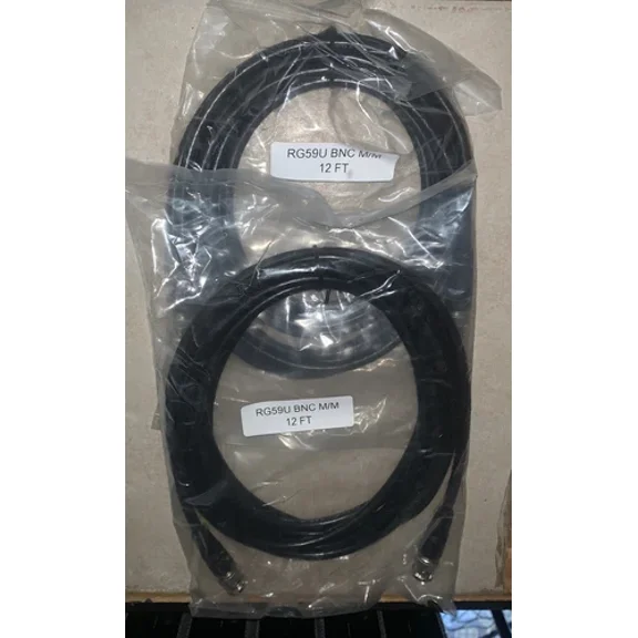 2 - Rg59/U Bnc Male/Male 12 Ft Cables