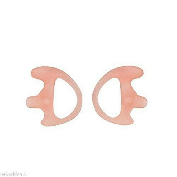 2 Right MEDIUM FLESH FLEXIBLE SEMI CUSTOM EAR MOLD INSERT RUBBER GEL EARPIECE Police Patrol Duty Gear