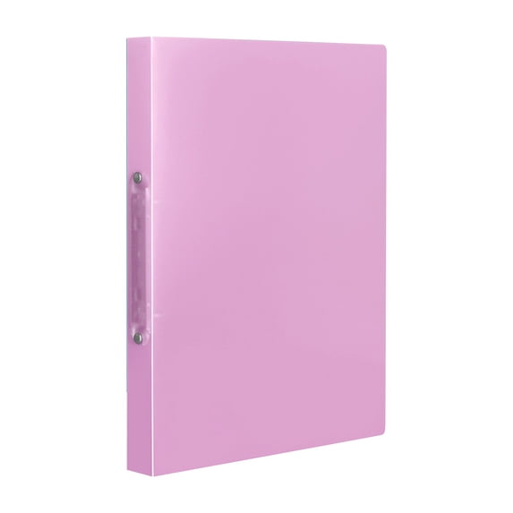 2 Ring Binder A4 Plastic Document Folder Poly Binder for Letter Size Paper Resume Report Organizer Office Pink 1 Pack