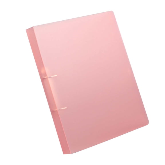 2 Ring Binder, Letter Size Document Organizer, 2 Hole Transparent Paper Folder, 10x12.2Inch Lever Arch File Binder, Presentation Report Cover, Ring Binder for Letter Size Documents Home Office, Pink