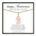 thumbnail image 1 of HOPE LOVE SHINE Gold Rose Quartz Necklace – Anniversary Gift for Wife, 1 of 9