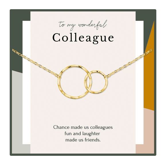 HOPE LOVE SHINE Gold Necklace Gift for Colleague – Meaningful Goodbye Jewelry for Coworker Retirement or Farewell