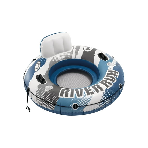 Intex River Run I Inflatable Floating Water Lounge 2 Pack and Intex Mega Chill 2 Cooler with Cup Holders and Quick Connects