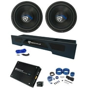 2 Rockville 12" Subwoofers+Box+Amp For 2009+ Ford F150 Super Crew+17-24 F250/350