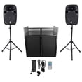 thumbnail image 1 of 2 Rockville 15" Speakers+Stands w/Bluetooth+Booth For Backyard Party Movie Night, 1 of 22