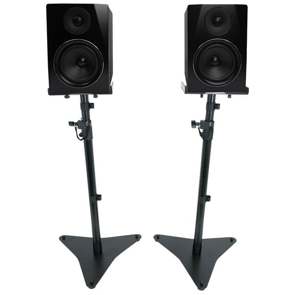 (2) Rockville APM6B 6.5" 350w Powered Studio Monitors Speakers+Adjustable Stands