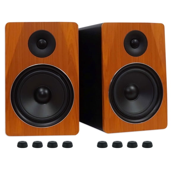 (2) Rockville APM8C 8" 500w Powered USB Studio Monitors + Isolation Feet Pads