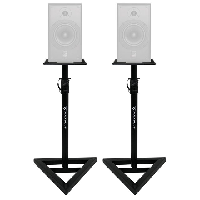 2) Rockville Adjustable Studio Monitor Speaker Stands For ATC SCM12 Pro