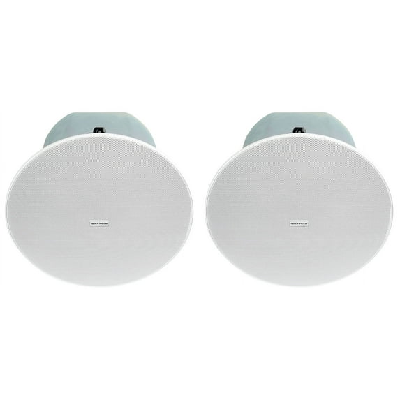 2 Rockville CC8-SUB 8" Commercial/Restaurant 70V Ceiling Subwoofers+Rough-In Kit