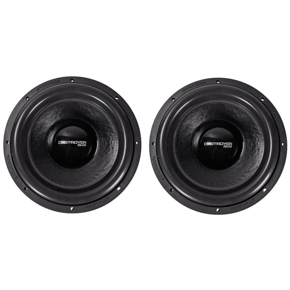 Rockville Destroyer 15D2 15" Competition Car Subwoofers, 2000W RMS Each, DVC 2 Ohm, USA Voice Coils, 2-piece