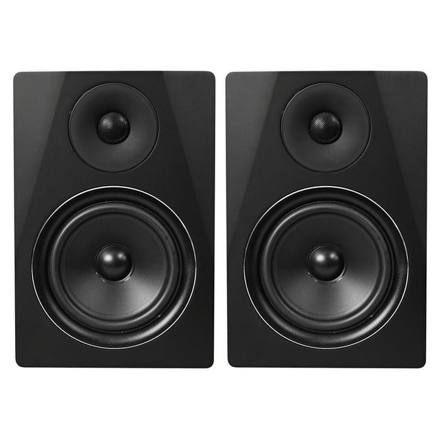 (2) Rockville DPM6B Dual Powered 6.5" 420 Watt Active Studio Monitor Speakers
