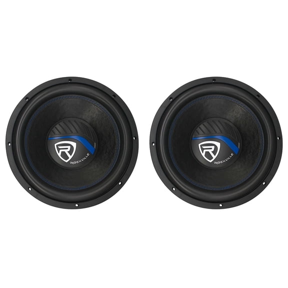 Rockville K5 W12K5S4 12" Car Subwoofers, 1400W Peak 350W RMS Each, SVC 4 Ohm, CEA Rated, 2-piece