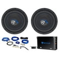 thumbnail image 1 of (2) Rockville K5 W8K5S4 8" 800w 4 Ohm Car Subwoofers+Mono Amplifier+Amp Kit, 1 of 19